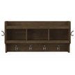 Bush Furniture Woodland Wall Mounted Coat Rack with Shelf