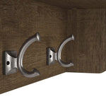 Bush Furniture Woodland Wall Mounted Coat Rack with Shelf