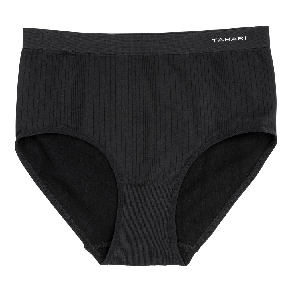 Tahari Women's Seamless Ribbed High Waisted Briefs, 5-pack