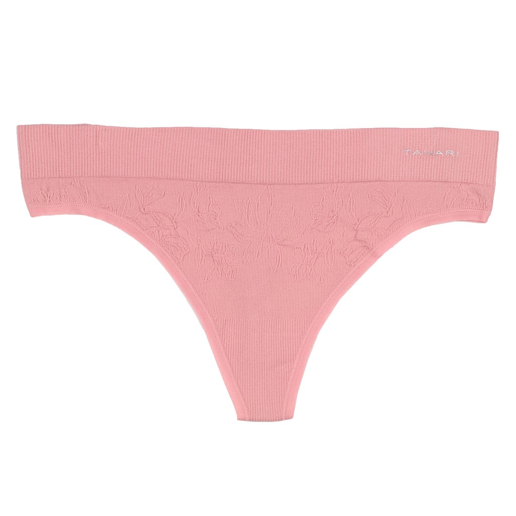Tahari Women's Seamless Jacquard Thong, 5 pack