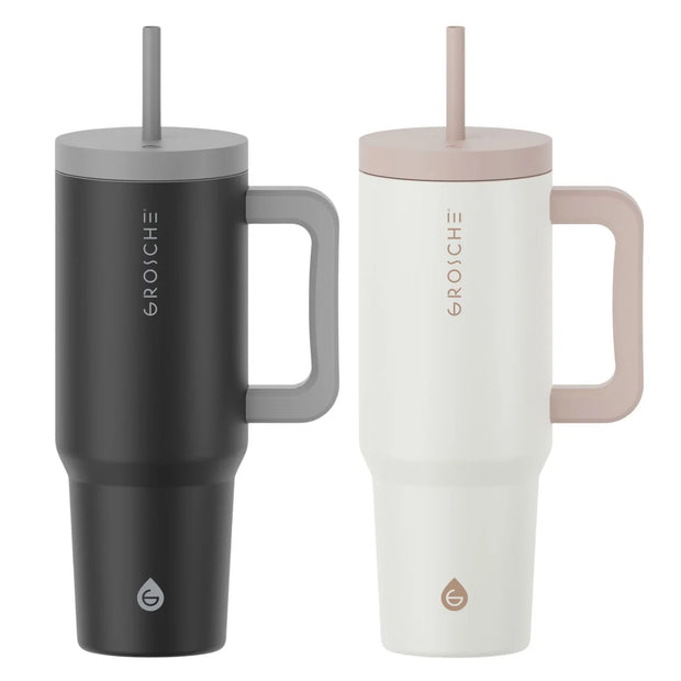 Grosche Aspen 1.2 L (40 oz) Stainless Steel Tumblers, 2-pack