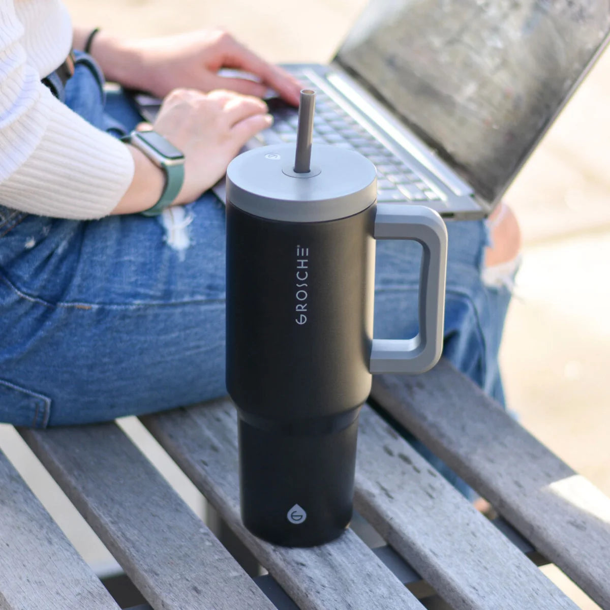 Grosche Aspen 1.2 L (40 oz) Stainless Steel Tumblers, 2-pack