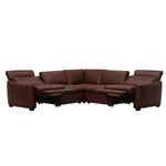 Palliser Mori 5-piece Top-grain Leather Power Reclining Sectional