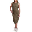 Tuff Veda Women’s Ruched Rib Midi Dress
