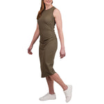 Tuff Veda Women’s Ruched Rib Midi Dress