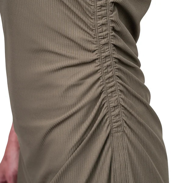 Tuff Veda Women’s Ruched Rib Midi Dress