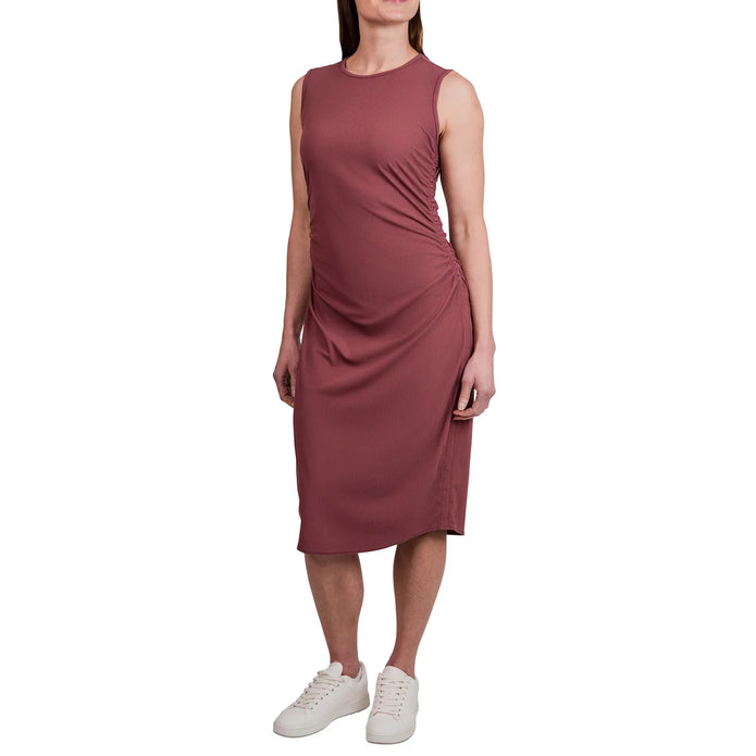 Tuff Veda Women’s Ruched Rib Midi Dress