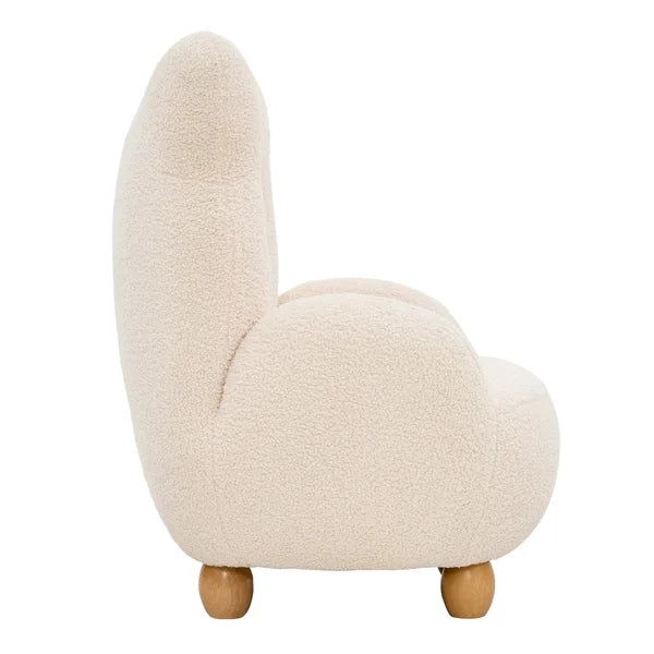 Chloe Juvenile Fabric Armchair, Cream
