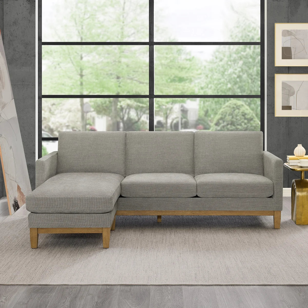 Henredon Murphy 2-piece Fabric Sofa with Reversible Chaise