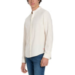Scotch & Soda Men's Banded Notch Collar Long Sleeve Shirt