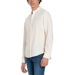 Scotch & Soda Men's Banded Notch Collar Long Sleeve Shirt