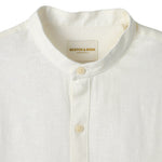 Scotch & Soda Men's Banded Notch Collar Long Sleeve Shirt