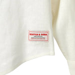 Scotch & Soda Men's Banded Notch Collar Long Sleeve Shirt
