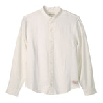 Scotch & Soda Men's Banded Notch Collar Long Sleeve Shirt