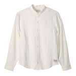 Scotch & Soda Men's Banded Notch Collar Long Sleeve Shirt