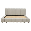 Aiden & Ivy Cloud Polyester Fabric Upholstered Bed, Cream