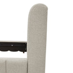 Aiden & Ivy Cloud Polyester Fabric Upholstered Bed, Cream