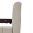 Aiden & Ivy Cloud Polyester Fabric Upholstered Bed, Cream
