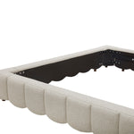 Aiden & Ivy Cloud Polyester Fabric Upholstered Bed, Cream