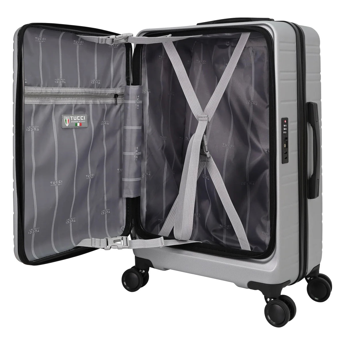 Tucci 3 piece Hardside Circolo Luggage Set
