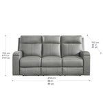 Prospera Home Frasier Top Grain Leather Power Reclining Sofa and Loveseat