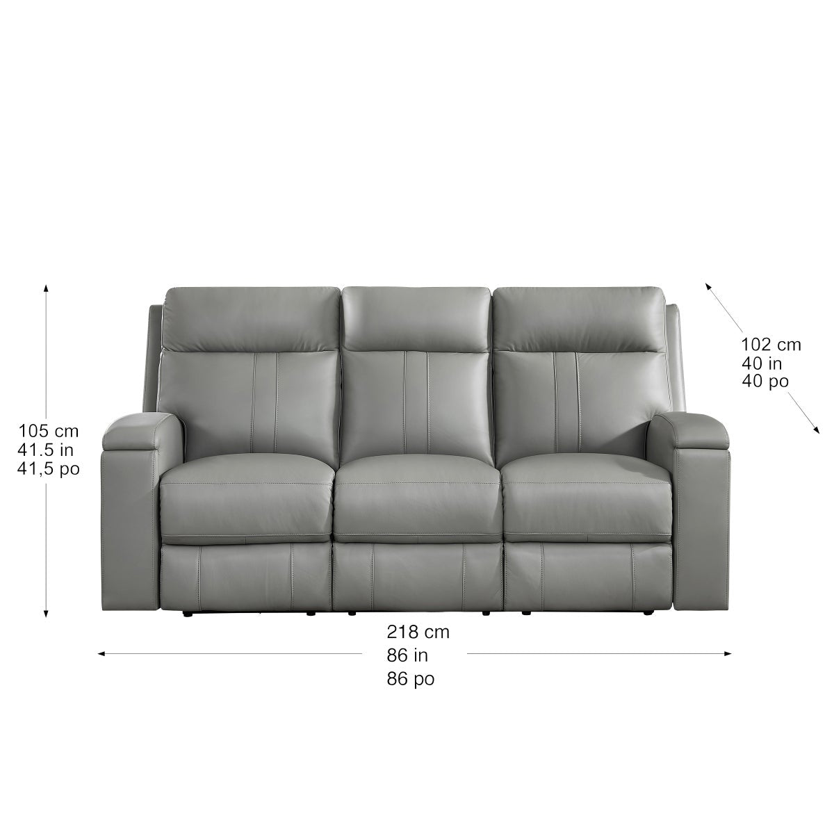 Prospera Home Frasier Top Grain Leather Power Reclining Sofa and Loveseat