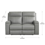 Prospera Home Frasier Top Grain Leather Power Reclining Sofa and Loveseat