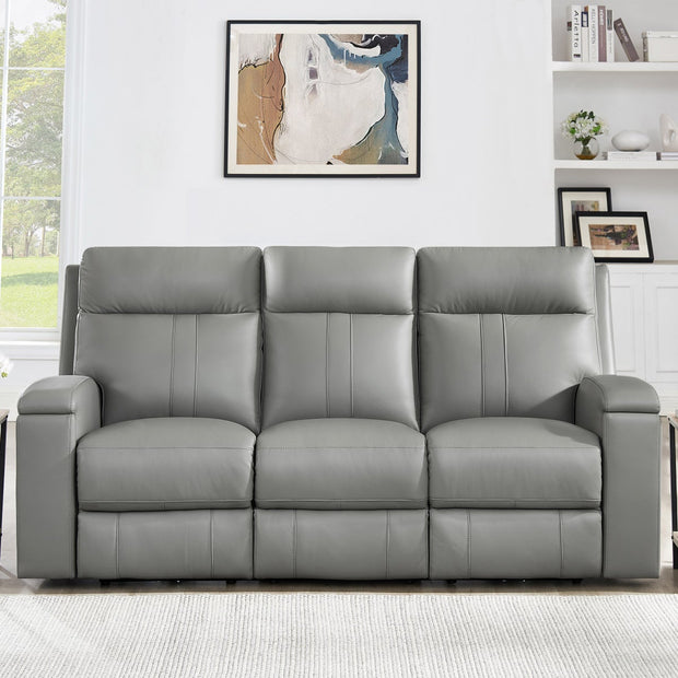 Prospera Home Frasier Top grain Leather Power Reclining Sofa, Loveseat and Chair
