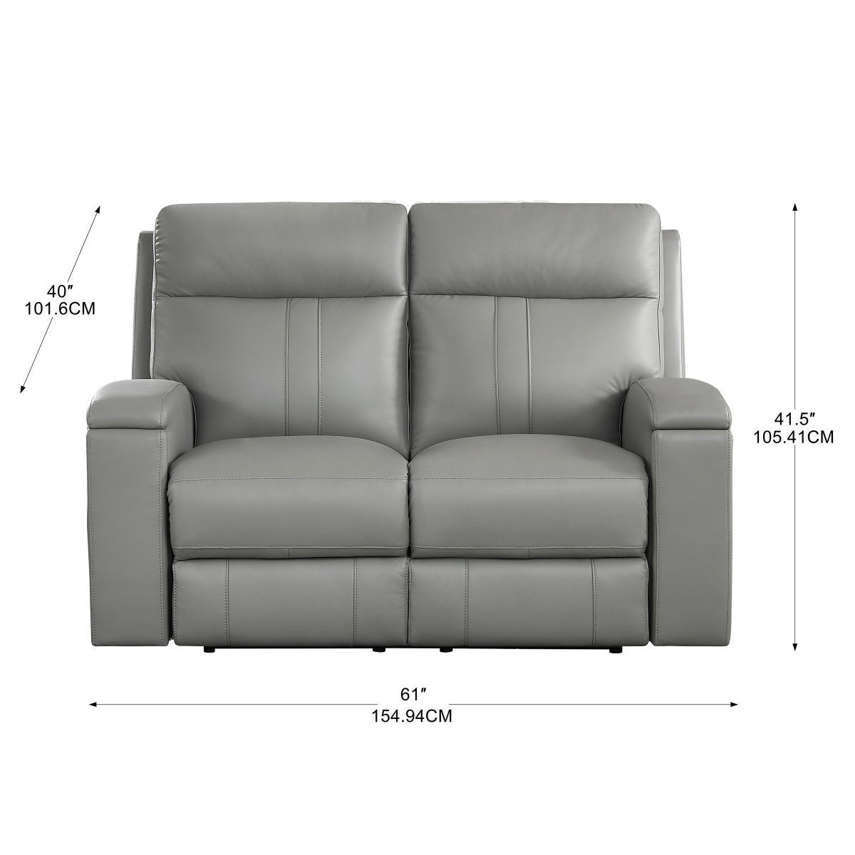 Prospera Home Frasier Top grain Leather Power Reclining Sofa, Loveseat and Chair