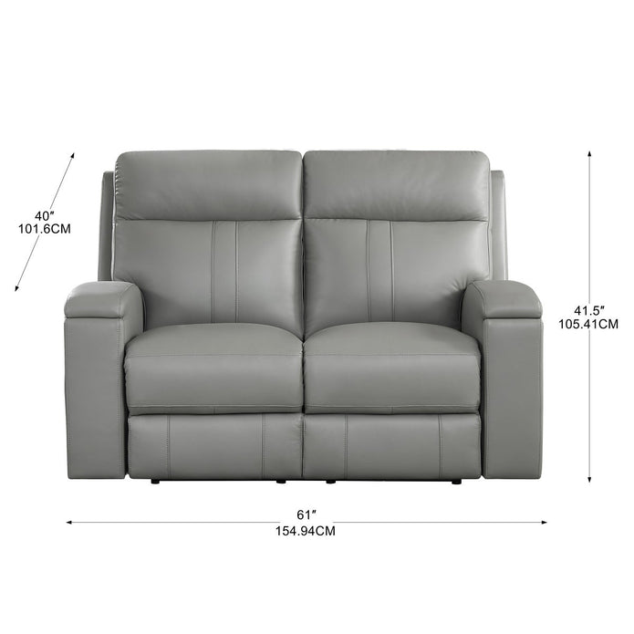 Prospera Home Frasier Top grain Leather Power Reclining Sofa, Loveseat and Chair