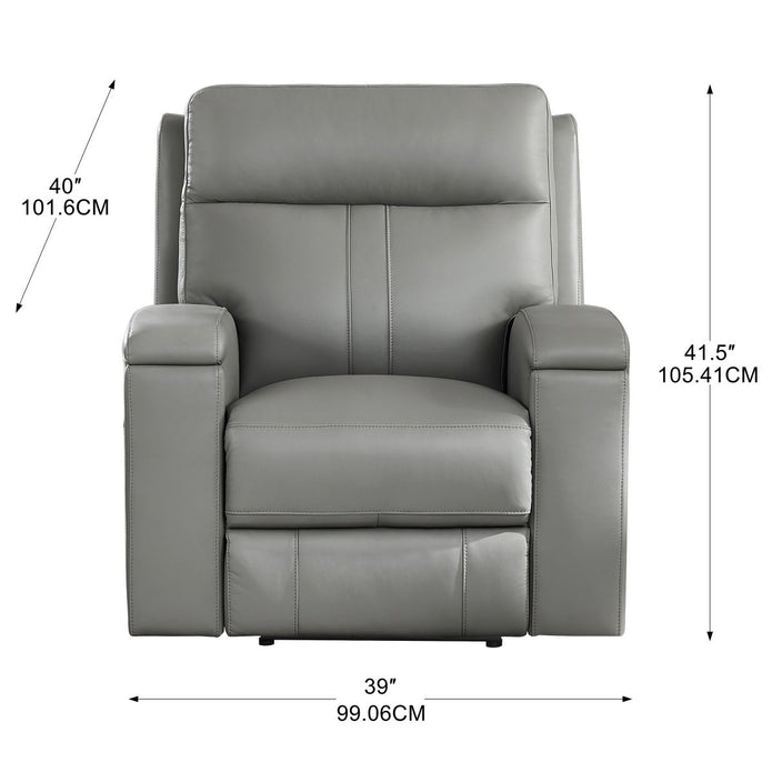 Prospera Home Frasier Top grain Leather Power Reclining Sofa, Loveseat and Chair