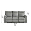 Prospera Home Frasier Top Grain Leather Power Reclining Sofa