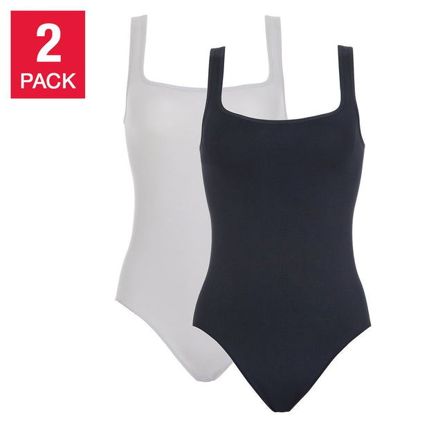 Jones New York Women's Seamless Bodysuit, 2-pack - Black