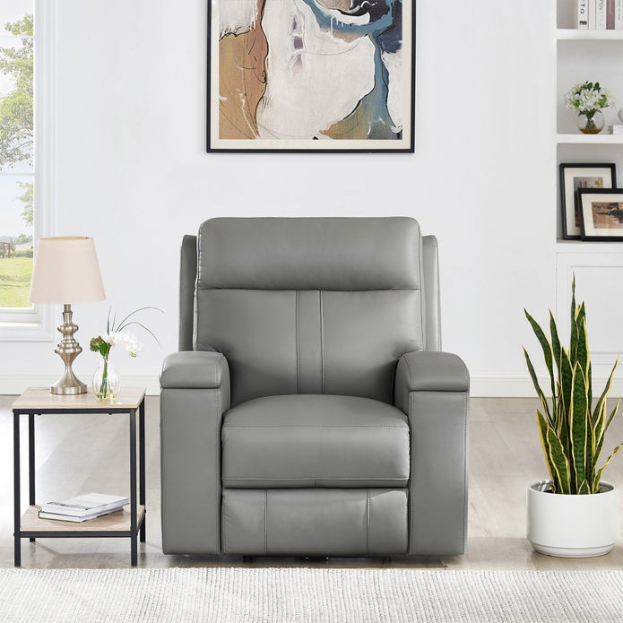 Prospera Home Frasier Top Grain Leather Power Reclining Sofa and 2 Chairs