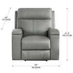 Prospera Home Frasier Top Grain Leather Power Reclining Sofa and 2 Chairs