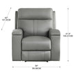 Prospera Home Frasier Top Grain Leather Power Reclining Sofa and 2 Chairs