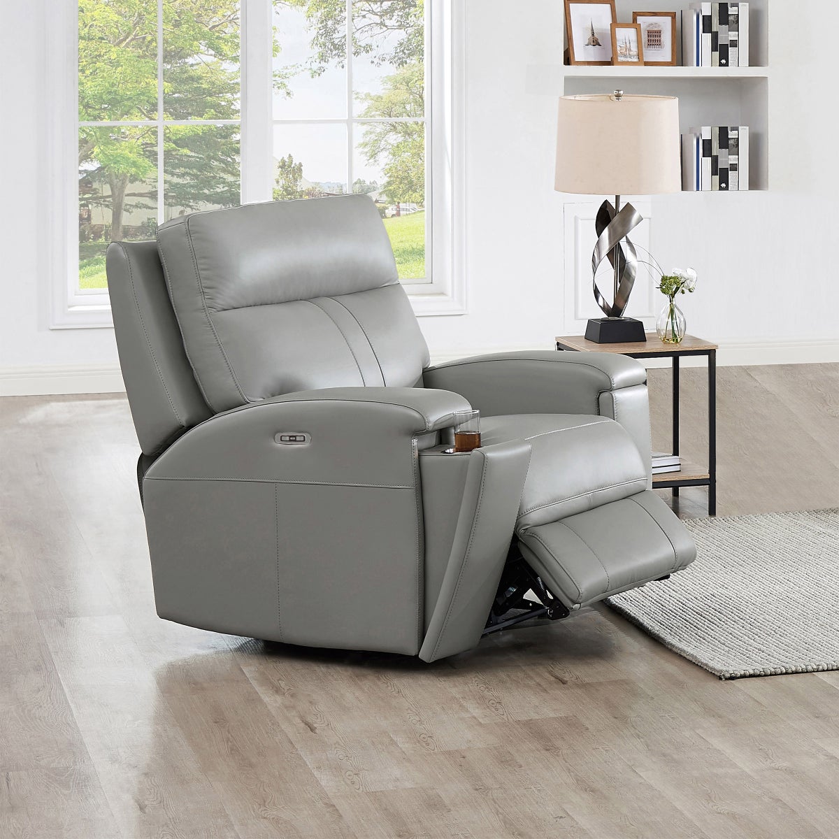 Prospera Home Frasier Top Grain Leather Power Reclining Sofa and 2 Chairs
