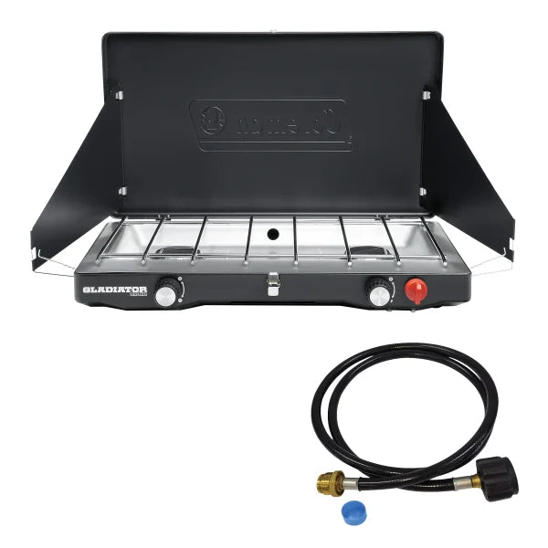 Coleman Gladiator 2-Burner Outdoor Camping Stove With Bonus Hose