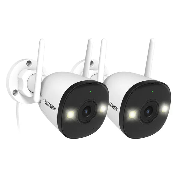 Defender AI POWERED 4K Guard Pro Wi-Fi Plug-in Power Security Cameras, 2-pack
