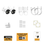 Defender AI POWERED 4K Guard Pro Wi-Fi Plug-in Power Security Cameras, 2-pack