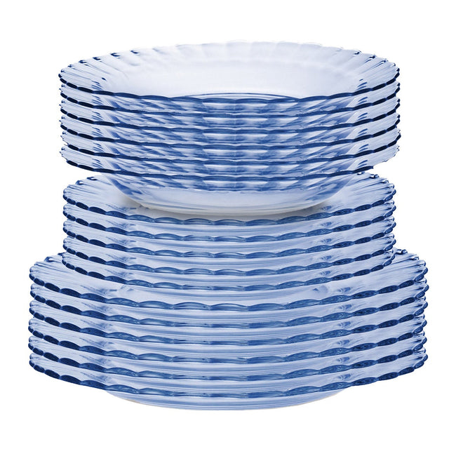 Duralex "Le Picardie" Tempered Glass Dinnerware Set, 18-piece