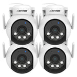 Defender AI POWERED 4K Everwatch PTZ 360 Degree Wi-Fi Outdoor Plug-in Power Security Camera, 4-pack