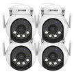 Defender AI POWERED 4K Everwatch PTZ 360 Degree Wi-Fi Outdoor Plug-in Power Security Camera, 4-pack