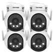Defender AI POWERED 4K Everwatch PTZ 360 Degree Wi-Fi Outdoor Plug-in Power Security Camera, 4-pack
