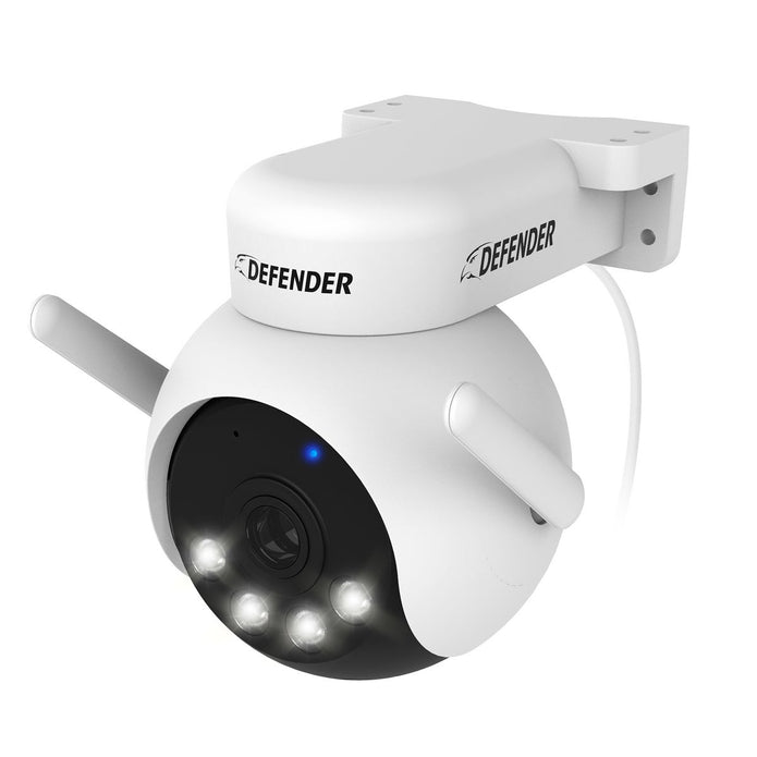 Defender AI POWERED 4K Everwatch PTZ 360 Degree Wi-Fi Outdoor Plug-in Power Security Camera, 4-pack