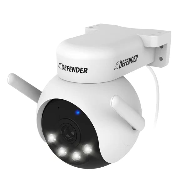 Defender AI POWERED 4K Everwatch PTZ 360 Degree Wi-Fi Outdoor Plug-in Power Security Camera, 4-pack