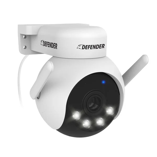 Defender AI POWERED 4K Everwatch PTZ 360 Degree Wi-Fi Outdoor Plug-in Power Security Camera, 4-pack