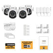 Defender AI POWERED 4K Everwatch PTZ 360 Degree Wi-Fi Outdoor Plug-in Power Security Camera, 4-pack