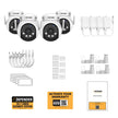 Defender AI POWERED 4K Everwatch PTZ 360 Degree Wi-Fi Outdoor Plug-in Power Security Camera, 4-pack