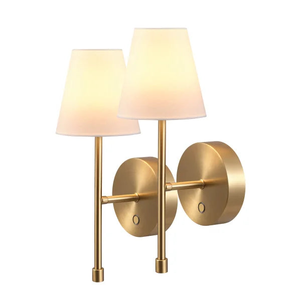 Globe Electric Wireless Rechargeable Wall Sconce, 2-pack